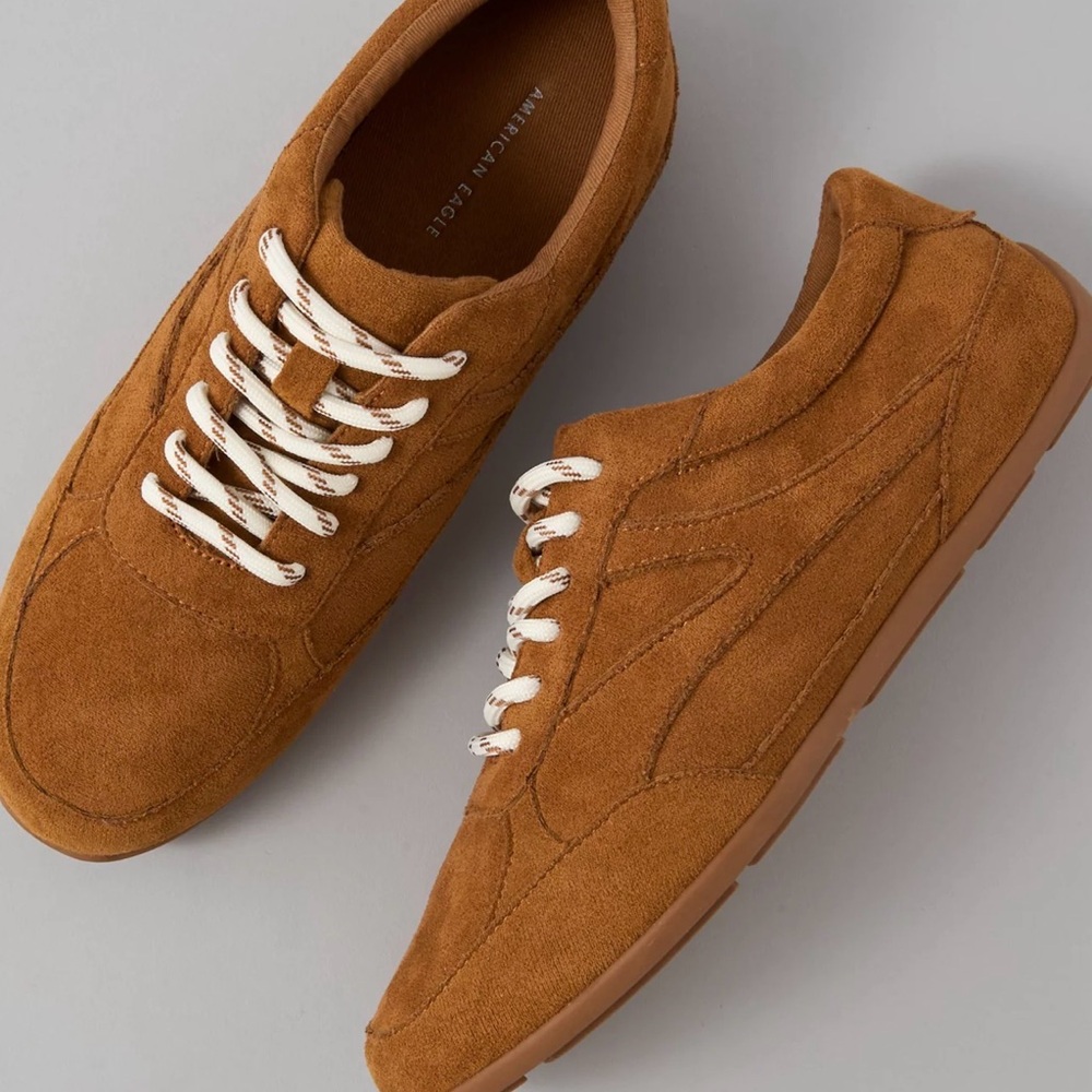 American Eagle Outfitters Tan Suede Sneakers